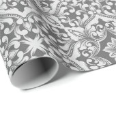 Cadeau Papier d'emballage Damask pattern (Coin rond)
