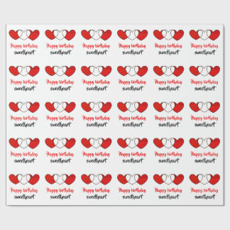 Cadeau papier d'emballage d'amoureux de joyeux