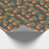 Cadeau Papier d'emballage d'ananas foncé (Coin)