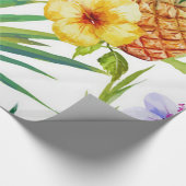 Cadeau Papier d'emballage d'ananas tropical de paradis (Coin)
