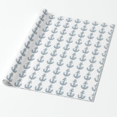 Cadeau Papier d'emballage d'ancrage bleu clair (Déroulé)