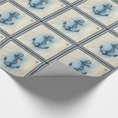 Cadeau papier d'emballage d'ancre nautique (Coin)