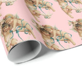 Cadeau Papier d'emballage d'anges d'ange (Coin rond)