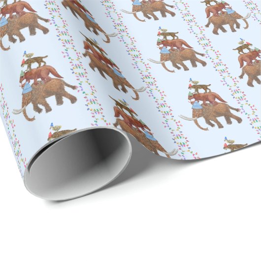 Cadeau Papier d'emballage d'animaux éteints (Coin rond)