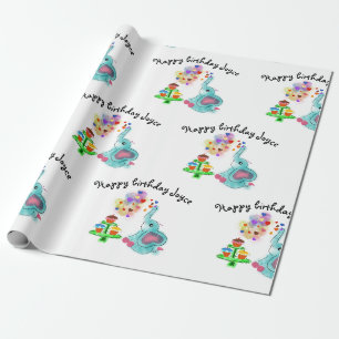 Cadeau Papier d'emballage d'anniversaire affectueux