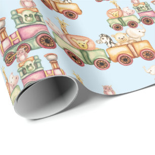 Cadeau Papier d'emballage d'anniversaire - Animaux bébé d