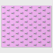 Cadeau Papier d'emballage d'anniversaire avec du requin m (Plat)