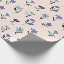 Papier d'emballage d'anniversaire bleu foncé et ve