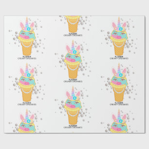 Cadeau Papier d'emballage d'anniversaire Creamy Dreamies
