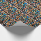 Cadeau Papier d'emballage d'anniversaire de bibliothèque (Coin)