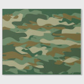 Cadeau Papier d'emballage d'anniversaire de camouflage de (Plat)