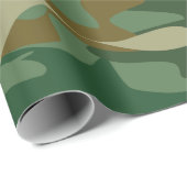 Cadeau Papier d'emballage d'anniversaire de camouflage de (Coin rond)