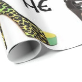 Cadeau Papier d'emballage d'anniversaire de chaussure pou (Coin rond)