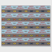 Cadeau Papier d'emballage d'anniversaire de courses (Plat)