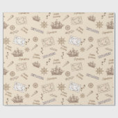 Cadeau Papier d'emballage d'anniversaire de l'expédition  (Plat)