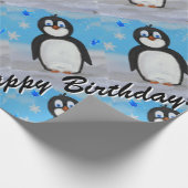 Cadeau Papier d'emballage d'anniversaire de pingouin (Coin)