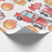 Cadeau Papier d'emballage d'anniversaire pour pompier (Coin)