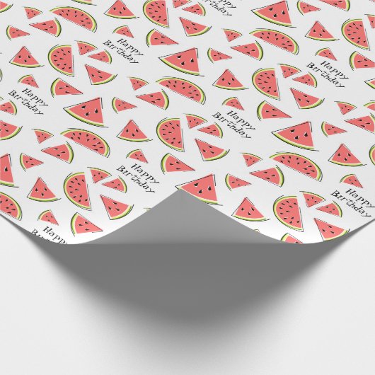 Cadeau Papier d'emballage d'anniversaire Watermelon Multi (Coin)