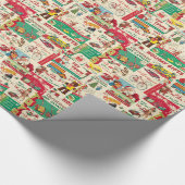 Cadeau Papier d'emballage d'annonces vintages de jouet (Coin)