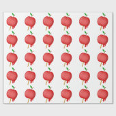 Cadeau Papier d'emballage d'Apple de sucrerie (Plat)