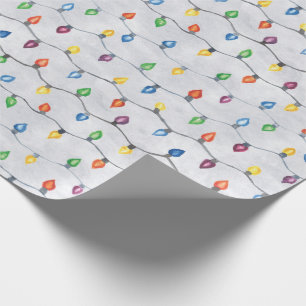 Cadeau Papier d'emballage d'aquarelle de lumières de No