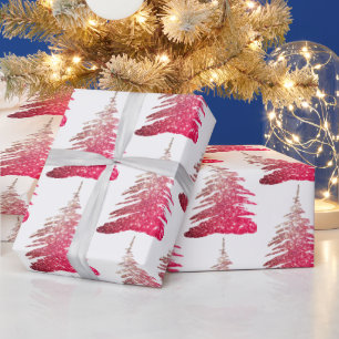 Cadeau Papier d'emballage d'arbre de Noël en paillettes r