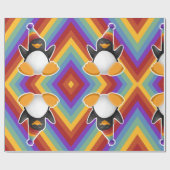 Cadeau Papier d'emballage d'arc-en-ciel de pingouin de (Plat)