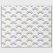 Cadeau Papier d'emballage d'arc-en-ciel en pastel (Plat)