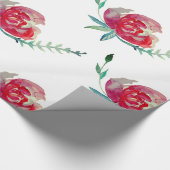 Cadeau Papier d'emballage d'art d'aquarelle de rose de (Coin)