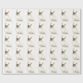 Cadeau Papier d'emballage d'art de chien de bouledogue (Plat)