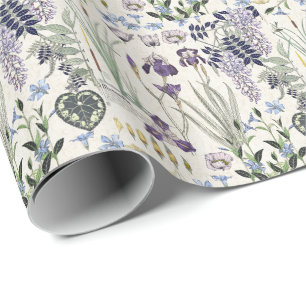 Cadeau Papier d'emballage d'art de fleurs vintages