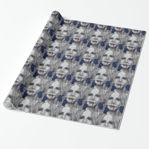 Cadeau Papier d'emballage d'art de vampire de roses de
