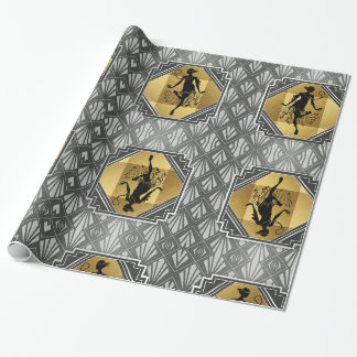 Cadeau Papier d'emballage d'art déco d'aileron de Gatsby