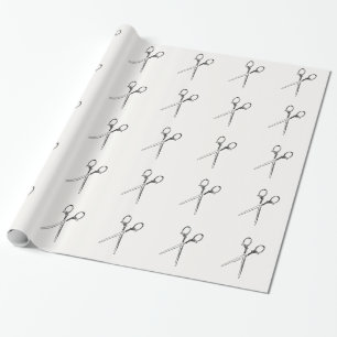 Cadeau Papier d'emballage d'art vintage de ciseaux