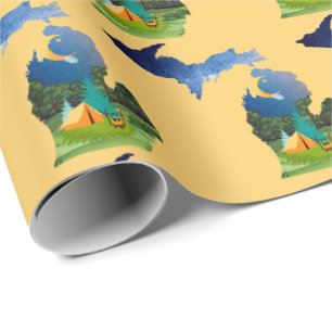 Cadeau Papier d'emballage d'aventure de camping du Michig