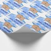 Cadeau Papier d'emballage de baby shower de garçon (Coin)