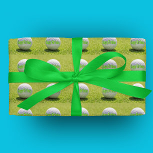 Cadeau Papier d'emballage de balle de golf "Joyeux Annive
