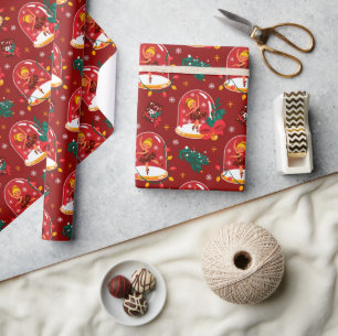 Cadeau Papier d'emballage de ballerine de boule à neige d