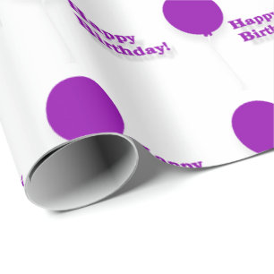 Cadeau Papier d'emballage de ballons pourpres de joyeux