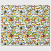 Cadeau Papier d'emballage de bande dessinée (Plat)