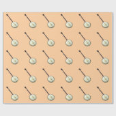 Cadeau Papier d'emballage de banjo (Plat)