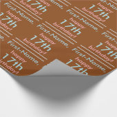 Cadeau Papier d'emballage de base 17e anniversaire (Coin)