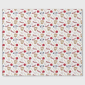 Cadeau Papier d'emballage de baseball (Plat)