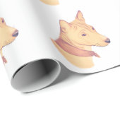 Cadeau Papier d'emballage de Basenji (Coin rond)