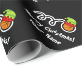 Cadeau Papier d'emballage de basket-ball elf de Noël pour (Coin rond)