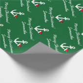 Cadeau Papier d'emballage de bateau de Noël nautique (Coin)