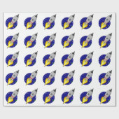 Cadeau Papier d'emballage de bateau de Rocket (Plat)