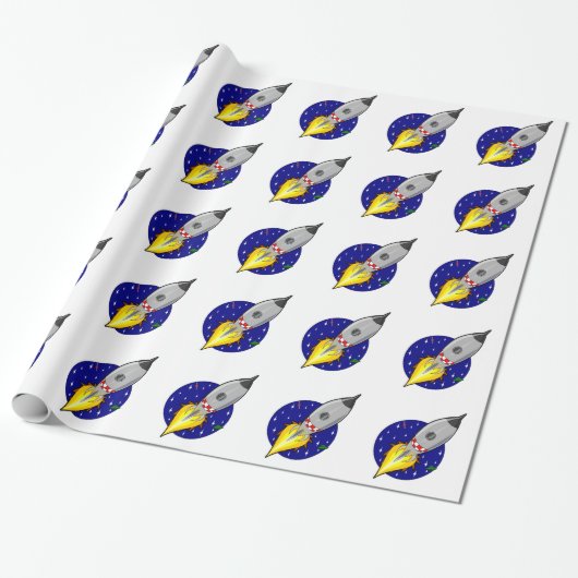 Cadeau Papier d'emballage de bateau de Rocket (Déroulé)