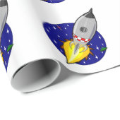 Cadeau Papier d'emballage de bateau de Rocket (Coin rond)