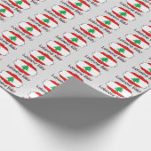 Cadeau Papier d'emballage de bébé libanais de drapeau (Coin)